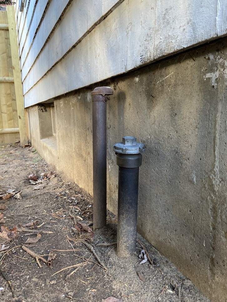 Outside Fill Pipe and Vent